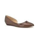 【送料無料】 ナインウェスト レディース パンプス シューズ Saige d'Orsay Flat Medium Brown Patent(4)