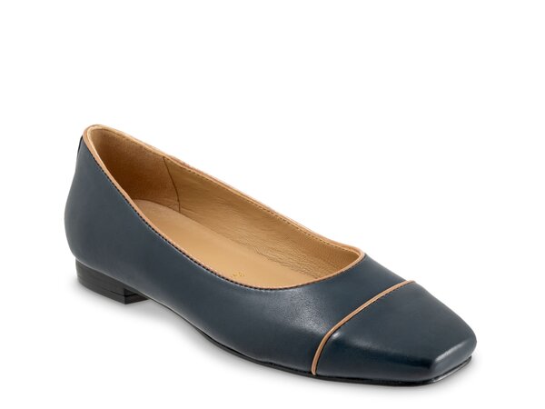 トロッターズ レディース シューズ パンプス Trotters Harbor Flat Navy/Beige ネイビー