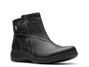 【送料無料】 クラークス レディース ブーツ・レインブーツ シューズ Carleigh Style Bootie Black Leather