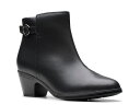 【送料無料】 クラークス レディース ブーツ・レインブーツ シューズ Emily Belle Bootie Black Leather