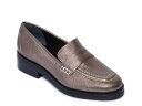 【送料無料】 ベルナルド レディース スリッポン・ローファー シューズ Tabitha Penny Loafer Silver Metallic Distres...