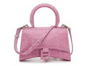 【送料無料】 バレンシアガ レディース ハンドバッグ バッグ Hourglass Satchel Pink