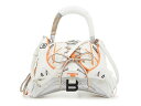 【送料無料】 バレンシアガ レディース スニーカー シューズ Hourglass Sneakerhead Satchel White/Orange