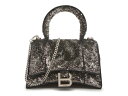 【送料無料】 バレンシアガ レディース ハンドバッグ バッグ Hourglass Mini Satchel Black(4)