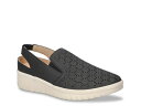 【送料無料】 イージーストリート レディース スリッポン・ローファー シューズ Petal Wedge Slip-On Black