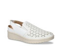 【送料無料】 イージーストリート レディース スリッポン・ローファー シューズ Petal Wedge Slip-On White