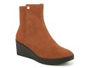 【送料無料】 バイオニック レディース ブーツ・レインブーツ シューズ Skylar Wedge Bootie Tan Suede