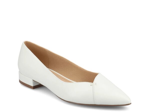ジュルネ コレクション レディース シューズ パンプス Journee Collection Carmin Flat White ホワイト