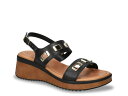 【送料無料】 ベラヴィータ レディース サンダル シューズ Vic Wedge Sandal Black Leather(4)