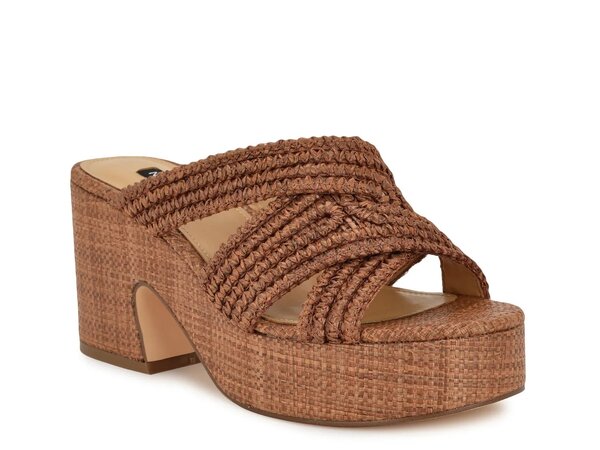 【送料無料】 ナインウェスト レディース サンダル シューズ Bemay Platform Sandal Dark Brown 1