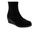 【送料無料】 エアロソールズ レディース ブーツ・レインブーツ シューズ Binnie Wedge Bootie Black Soft Fabric