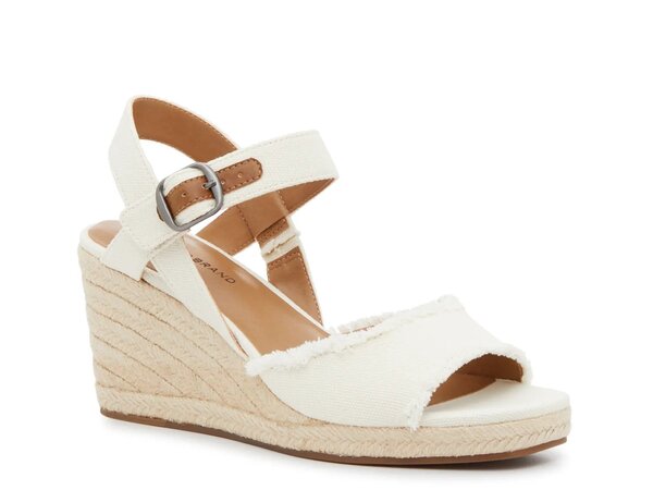 【送料無料】 ラッキーブランド レディース サンダル シューズ Mindra Espadrille Wedge Sandal White