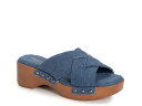 【送料無料】 ムクルクス レディース サンダル シューズ Cadence Sandal Denim Blue Fabric
