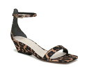 【送料無料】 フランコサルト レディース サンダル シューズ Sadie Wedge Sandal Brown Leopard Print Fabric