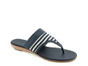 【送料無料】 エアロソールズ レディース サンダル シューズ Gesa Wedge Sandal Navy Striped Fabric