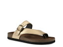 【送料無料】 ホワイトマウンテン レディース サンダル シューズ Carly Nubuck Flat Sandal Gold Leather