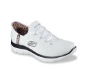 【送料無料】 スケッチャーズ レディース スリッポン・ローファー シューズ Hands Free Slip-Ins: Summits Leopard Chic Slip-On Sneaker - Women's White Leopard Print