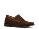 【送料無料】 ドナルドプリネール メンズ スリッポン・ローファー シューズ Miles Loafer Chocolate Suede