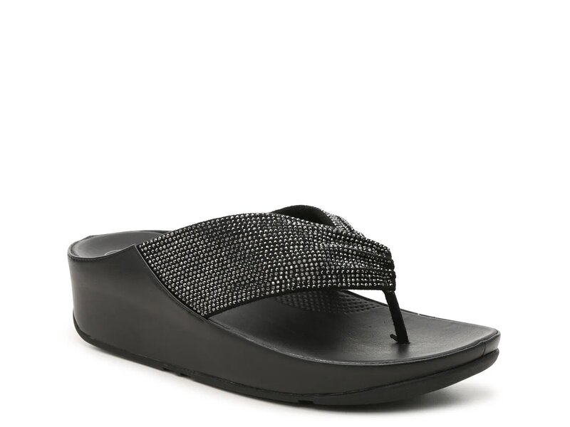 フィットフロップ レディース シューズ サンダル FitFlop Twiss Wedge Sandal Black ブラック
