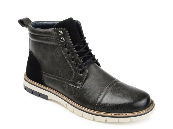バンス メンズ ブーツ・レインブーツ シューズ Lucien Cap Toe Boot Charcoal/Black