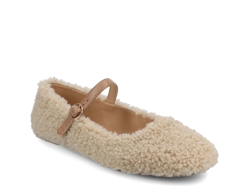 ジャーニー レディース シューズ パンプス Journee Carrie Mary Jane Flat Off White Faux Sherpa オフホワイト(4)