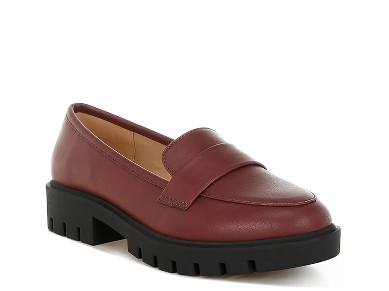 ロンドンラグ レディース シューズ スリッポン・ローファー London Rag Peridot Loafer Burgundy バーガンディ