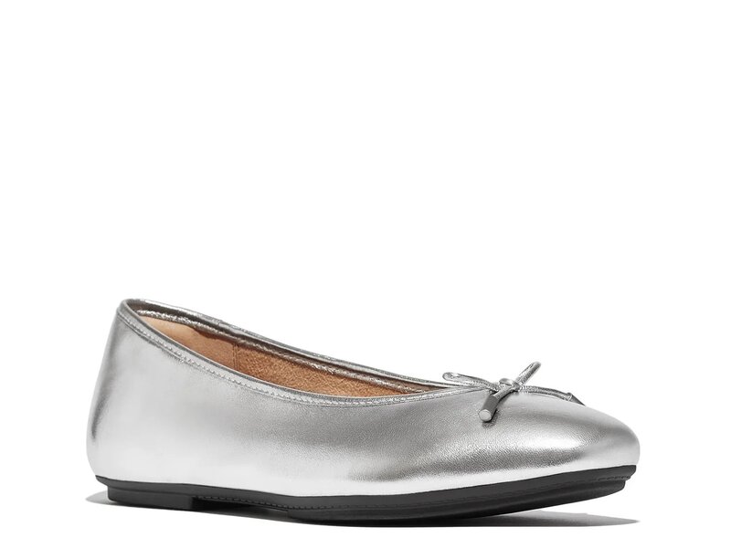 フィットフロップ レディース シューズ パンプス FitFlop Delicato Ballet Flat Silver Metallic シルバー