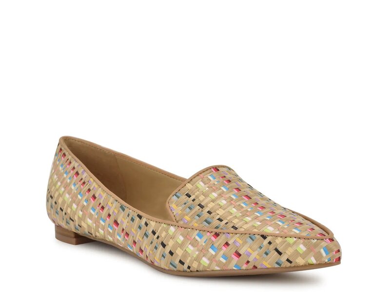 �ʥ��󥦥����� ��ǥ����� ���塼�� ����åݥ󡦥����ե��� Nine West Abay Flat Beige/Multicolor Synthetic �١�...
