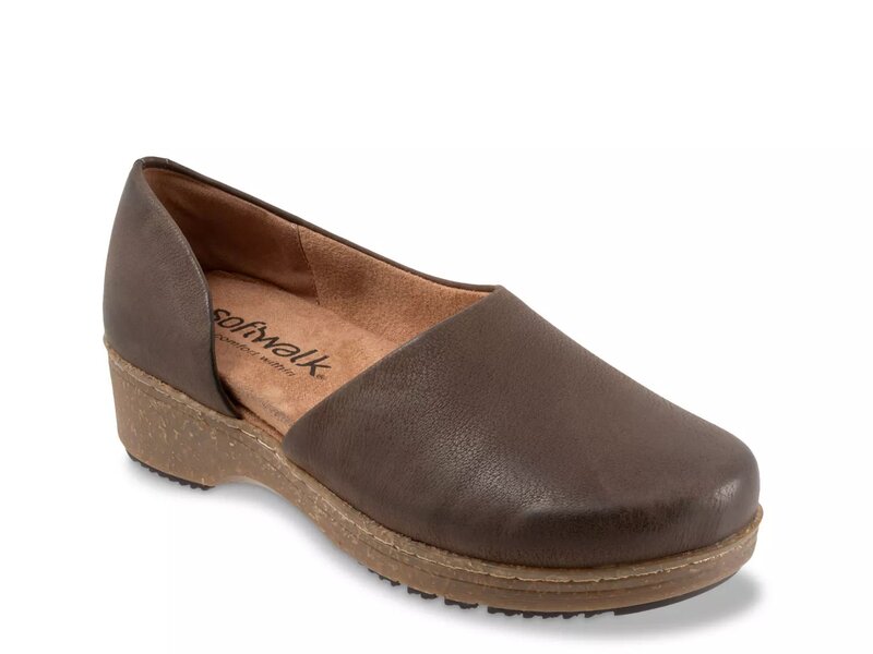���եȥ������� ��ǥ����� ���塼�� ����åݥ󡦥����ե��� Softwalk Addie Slip-On Dark Brownubuck �֥饦��