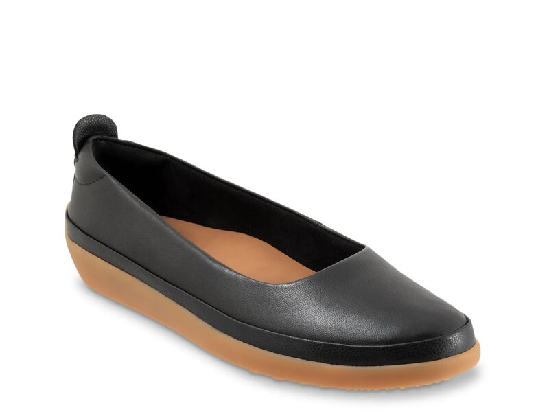 ���եȥ������� ��ǥ����� ���塼�� ����åݥ󡦥����ե��� Softwalk Disa Slip-On Black Leather �֥�å�