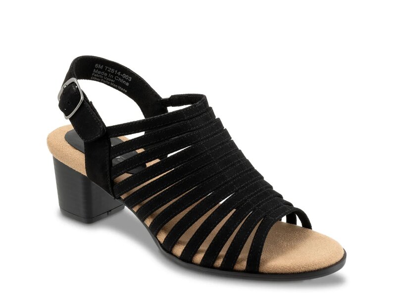 トロッターズ レディース シューズ サンダル Trotters Midge Sandal Black Suede ブラック