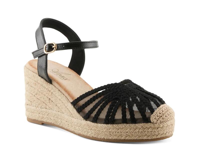 アズーラ レディース シューズ サンダル AzuraEspalli Espadrille Wedge Sandal Black ブラック