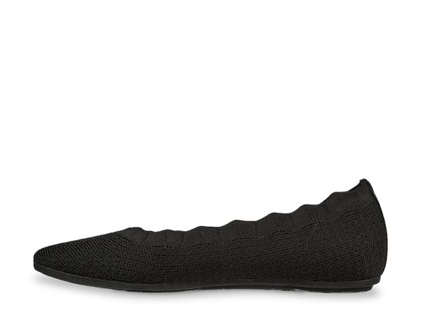 スケッチャーズ レディース パンプス シューズ Cleo 2.0 Love Spell Flat Black Knit