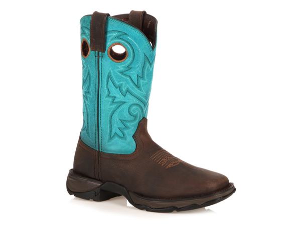 ドゥランゴ レディース ブーツ・レインブーツ シューズ Bar None Cowboy Boot Turquoise/Brown