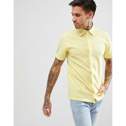 ブーフーマン メンズ ポロシャツ トップス boohooMAN Regular Fit Pique Shirt In Yellow Yellow