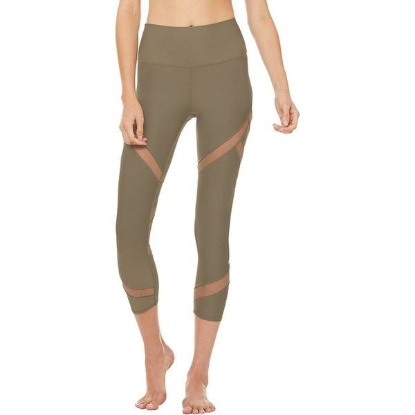 アローヨガ レディース レギンス ボトムス High-Waist Mesmerize Capri Olive Branchのサムネイル