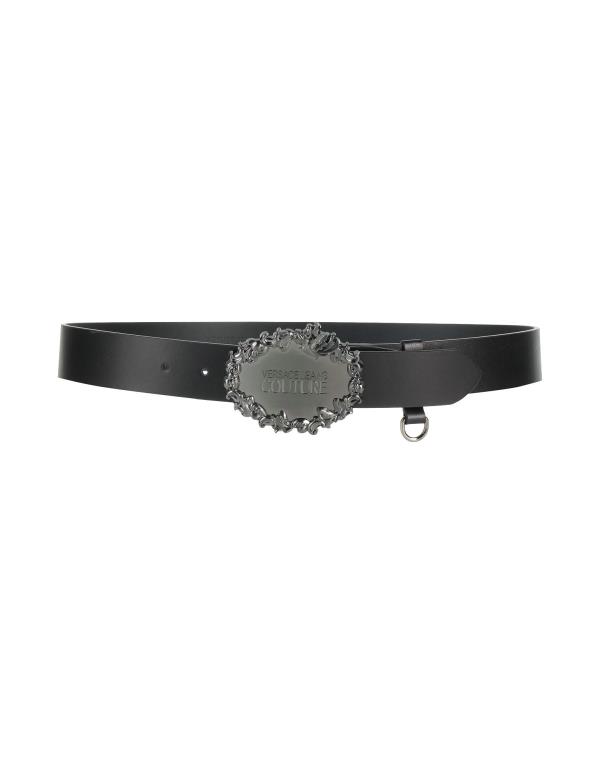 ベルサーチ 【送料無料】 ヴェルサーチ メンズ ベルト アクセサリー Leather belt Black