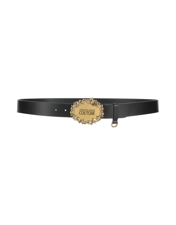 ベルサーチ 【送料無料】 ヴェルサーチ メンズ ベルト アクセサリー Leather belt Black