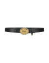 【送料無料】 ヴェルサーチ メンズ ベルト アクセサリー Leather belt Black