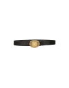 【送料無料】 ヴェルサーチ メンズ ベルト アクセサリー Leather belt Black