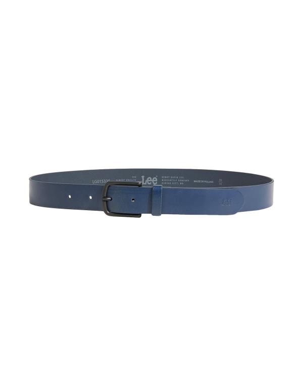 リー 【送料無料】 リー メンズ ベルト アクセサリー Leather belt Navy blue