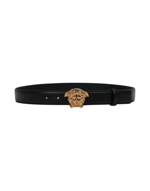 ベルサーチ 【送料無料】 ヴェルサーチ メンズ ベルト アクセサリー Leather belt Black