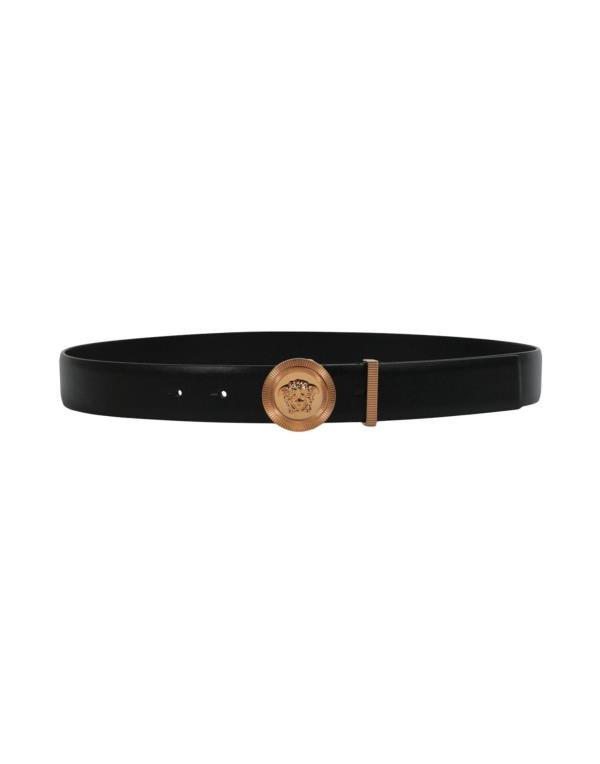 ベルサーチ 【送料無料】 ヴェルサーチ メンズ ベルト アクセサリー Leather belt Black