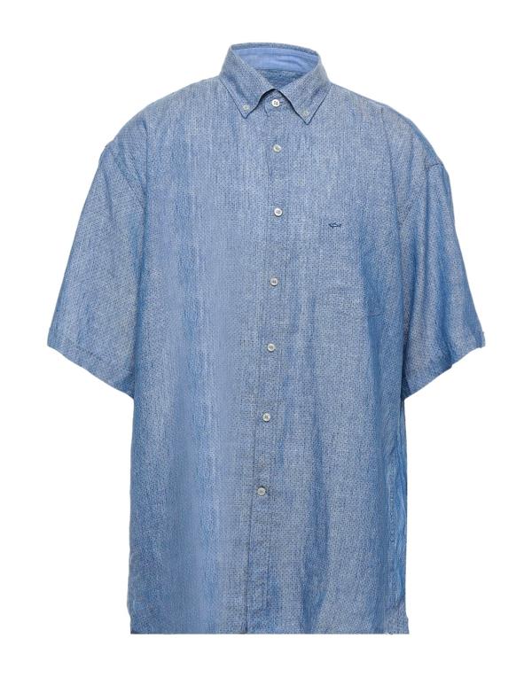 ̵ ݡ륢ɥ㡼   ͥ󥷥 ȥåץ Linen shirt Blue