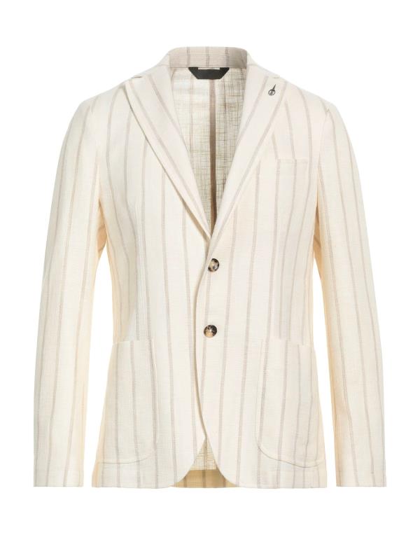 楽天ReVida 楽天市場店【送料無料】 パオローニ メンズ ジャケット・ブルゾン ブレザー アウター Blazer Off white