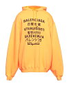 【送料無料】 バレンシアガ メンズ パーカー スウェット フーディー アウター Hooded sweatshirt Orange