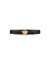 【送料無料】 ヴェルサーチ メンズ ベルト アクセサリー Leather belt Black