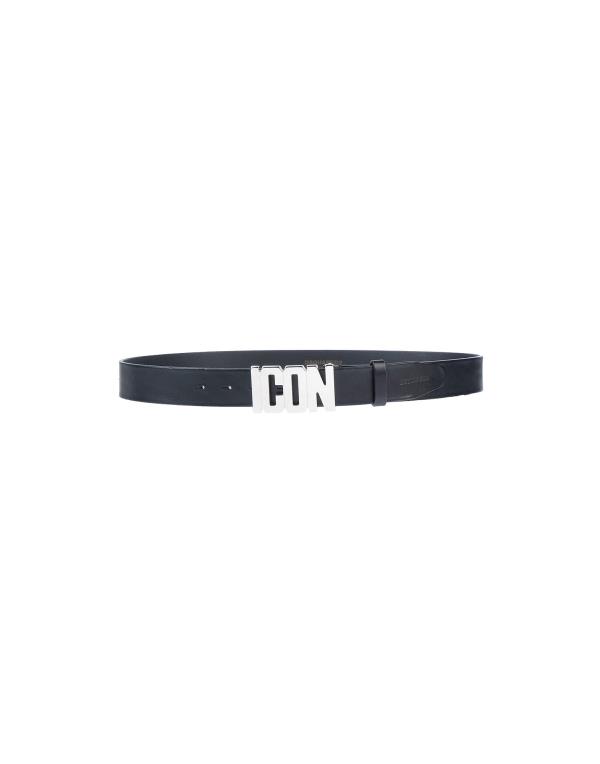【送料無料】 ディースクエアード メンズ ベルト アクセサリー Leather belt Black