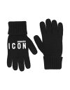 【送料無料】 ディースクエアード メンズ 手袋 アクセサリー Gloves Black
