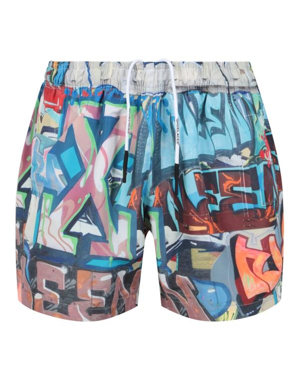 【送料無料】 オフホワイト メンズ ハーフパンツ・ショーツ 水着 Swim shorts Multicolored